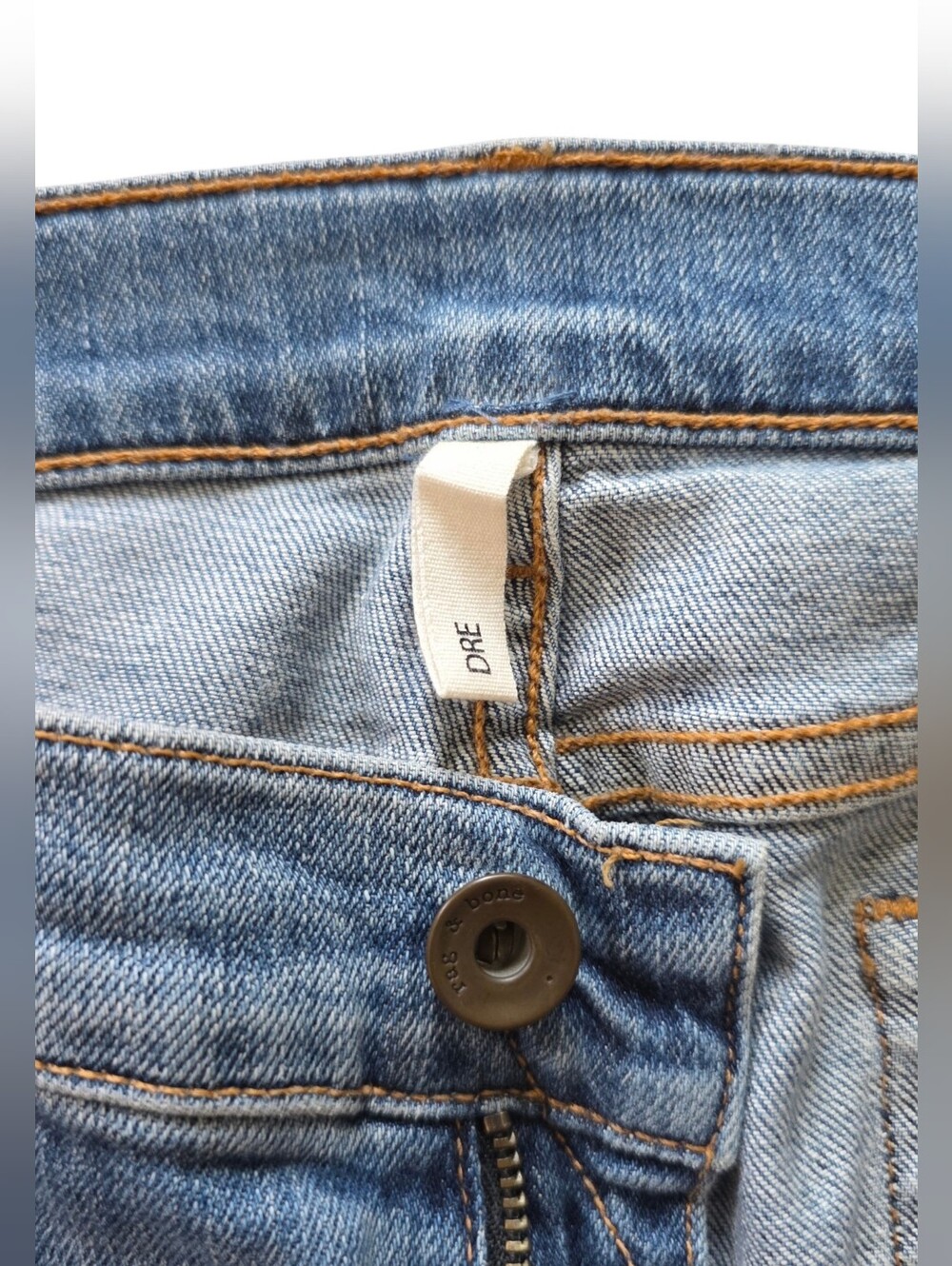 rag & bone Sz 29 Dre Carter Wash Mid Rise Distressed Slim Blue Jeans - Picture 6 of 10